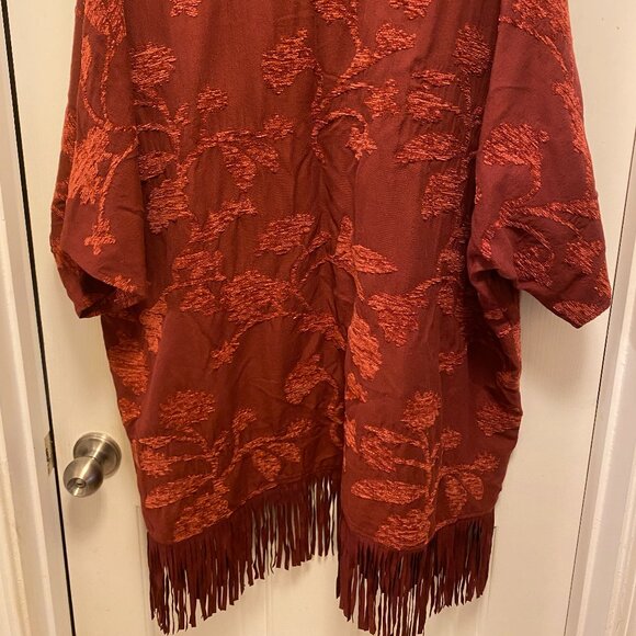 Chico's Burgundy Chenille Kimono L/XL NWT - Picture 2 of 5